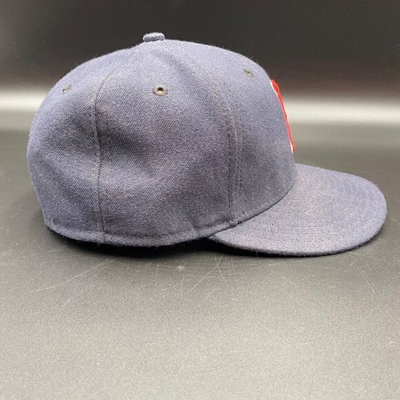 New Era Boston Red Sox Baseball Cap Size 7 1/4 Navy/Red - Picture 4 of 8